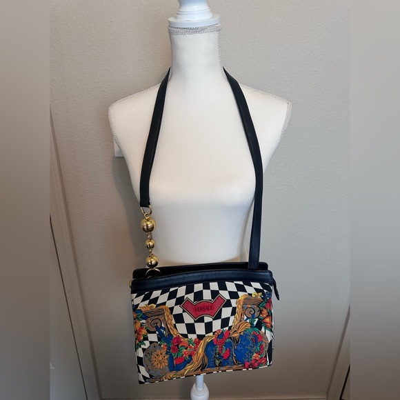 Gianni Versace Rare Optical Baroque Print Shoulder Bag - Picture 15 of 16